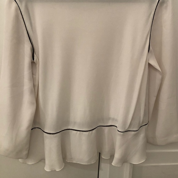 Peplum blouse with lattice trim - Picture 6 of 6